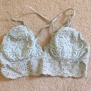 Baby blue lace bralette